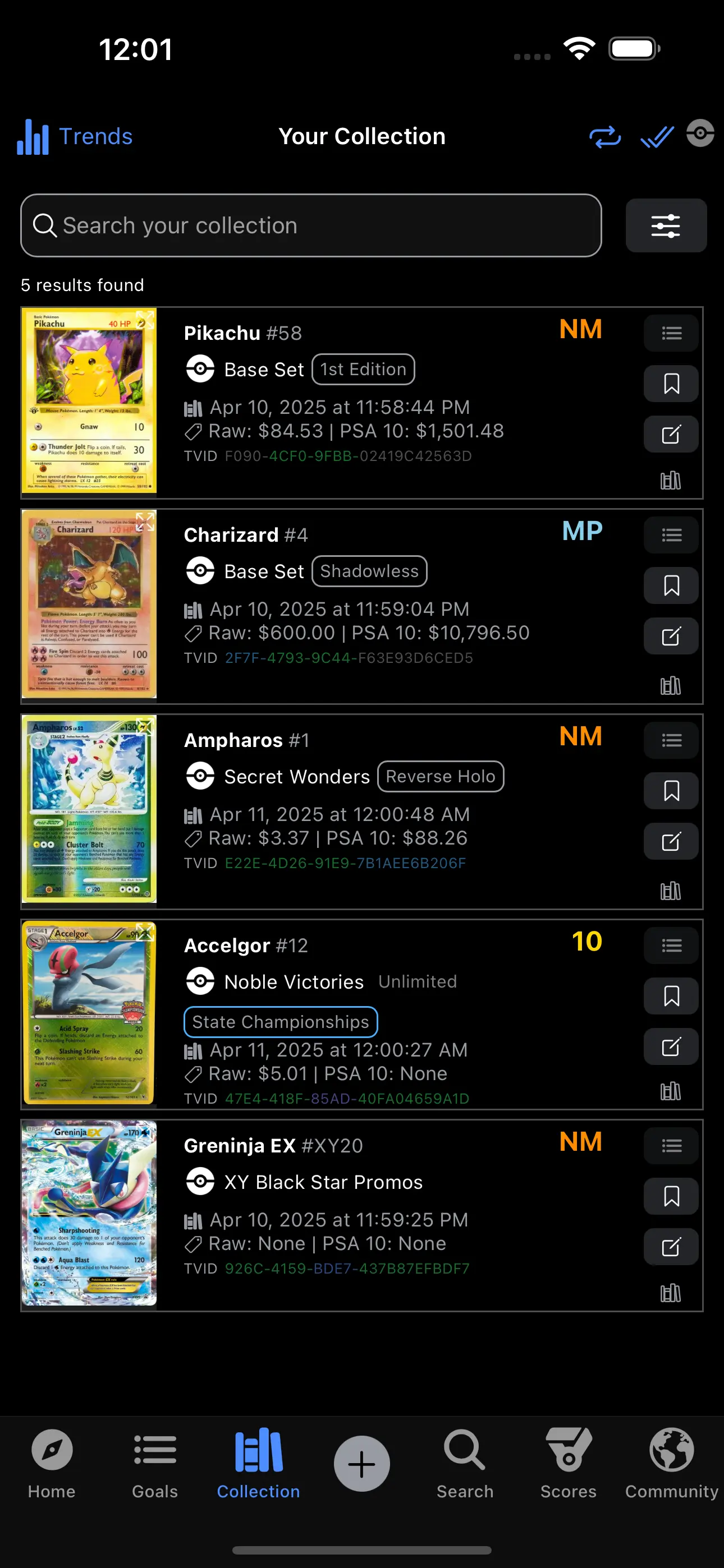 Collection and Goals